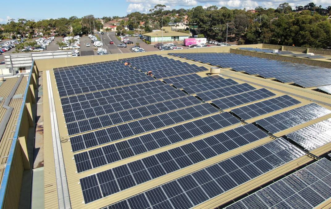 The solar panels are helping to power the shopping centre. Picture: Supplied