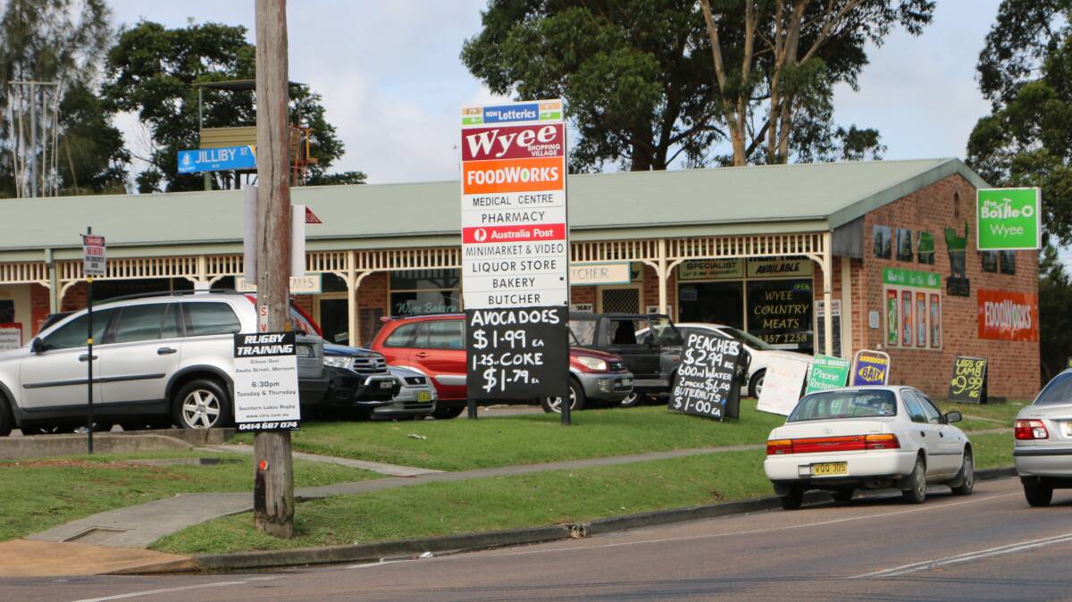 EXPANSION PLAN: The existing Wyee shops on Wyee Road. Picture: David Stewart