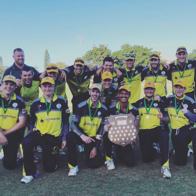 WINNING BIG: Toronto players celebrate clinching the Newcastle under-21 T20 cricket title against Merewether on Sunday. Picture: Supplied
