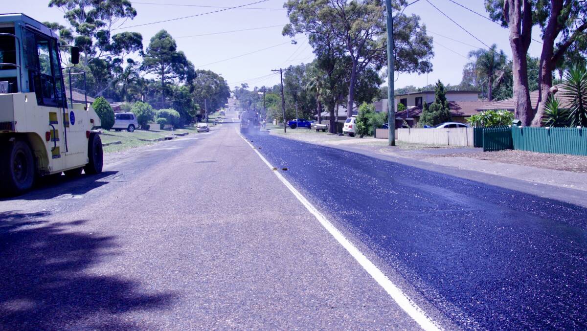 NEW LIFE: Central Coast Council said asphalt and spray-sealed road surfaces mixed with used tyres were more elastic, durable and crack-resistant. Picture: Supplied