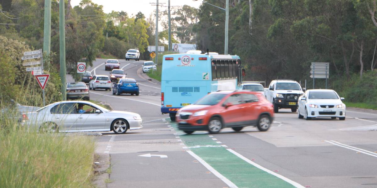PINCH POINT: One reader thinks there's a better solution available to the trouble at the Fishery Point Road and Macquarie Street intersection in Morisset. Picture: David Stewart