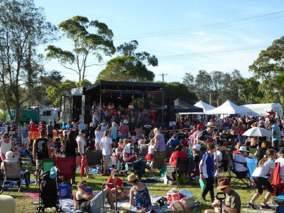 FAMILY NIGHT: Dobell Park was almost filled to capacity for Carols on Dobell, and children enjoyed the chance to perform on stage. Picture: Supplied
