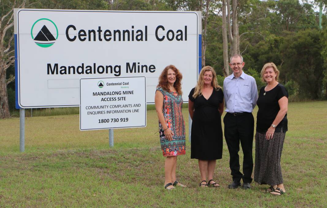At the entrance to Centennial Coal's Mandalong mine access site, on Mandalong Road. Picture: David Stewart