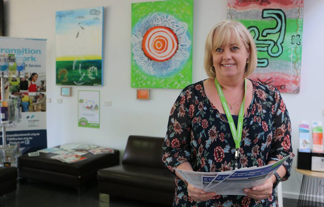 FREE HELP: Helen Isenhour at the Lake Haven headspace rooms where young people are learning how to bounce back from mental health challenges. Picture: David Stewart