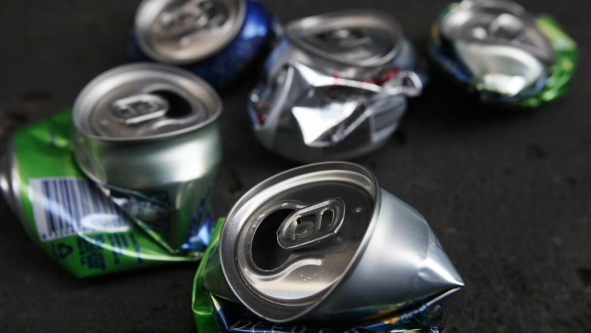 DON'T STOMP: Cans presented at Return and Earn locations must not be crushed, and beer and water bottles must have their labels intact. Wine bottles are not accepted. Picture:  Fairfax Media