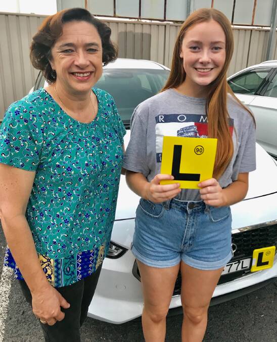 LIFE SKILL: Kasey Barnes with her mum, and driving teacher, Lisa Barnes. Council is offering a free workshop for adults planning to teach a young person how to drive.