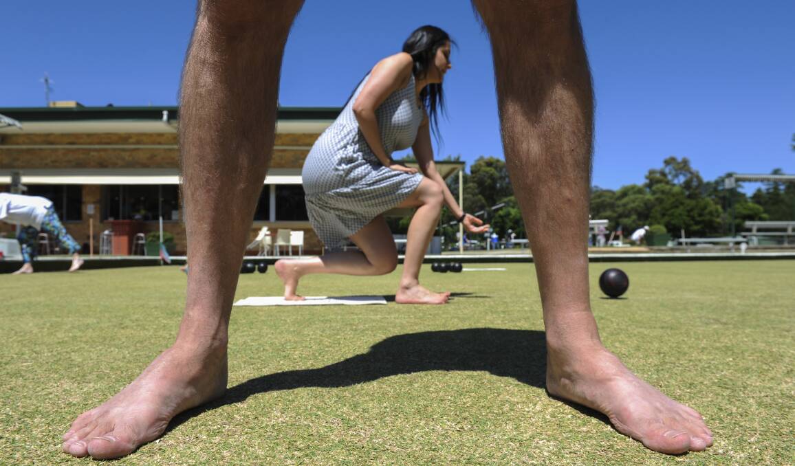 BARE FEET: Get a group of friends together and make a day of it at Gwandalan Bowling Club this Sunday, September 17, from 9.30am to 4pm. Picture: Graham Tidy