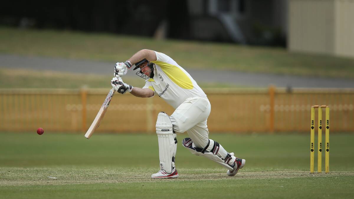 PLAYED STRAIGHT: Logan Johnson answered a late call to open the batting and top-scored with 53. Picture: Marina Neil.