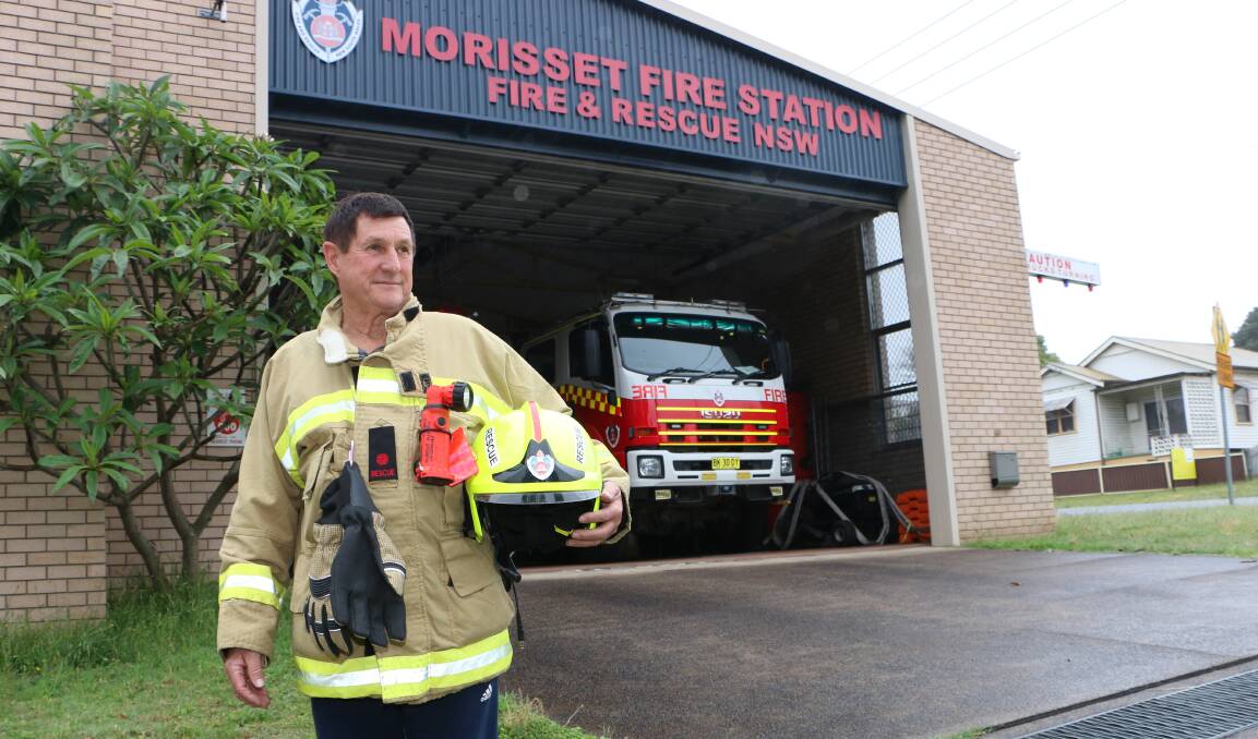 JOB DONE: Jim Reddish, 67, reflects on a 30-year career as a retained firefighter at Morisset. He's looking forward to travelling with wife Rhonda in his retirement. Picture: David Stewart