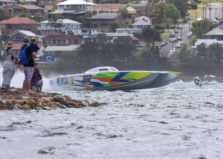 BIG BOYS: Check out the high-octane action this weekend as Lake Macquarie hosts Round 3 of the Offshore Superboat Championship. Picture: Carol Trevanion