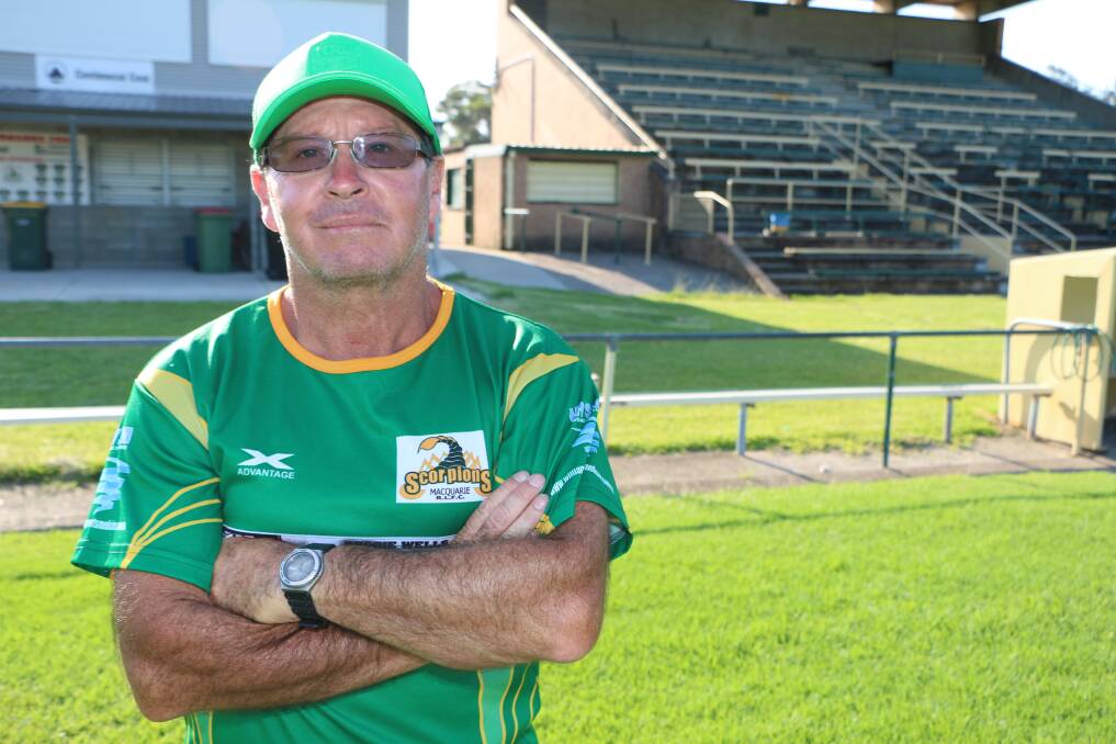 Former Macquarie Scorpions coach Barrie Moore, pictured at Lyall Peacock Field in 2015. Picture: Jamieson Murphy