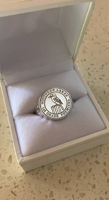 NICE: The custom-made premiership rings received by Toronto Workers (Southern Lakes) cricketers. Picture: Supplied