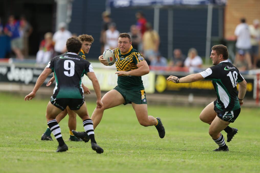 ON HOLD: Jack Jordan in action for Macquarie Scorpions at the Kurri Nines last month. What will the suspension of the NRL mean for local league? Picture: Jonathan Carroll.