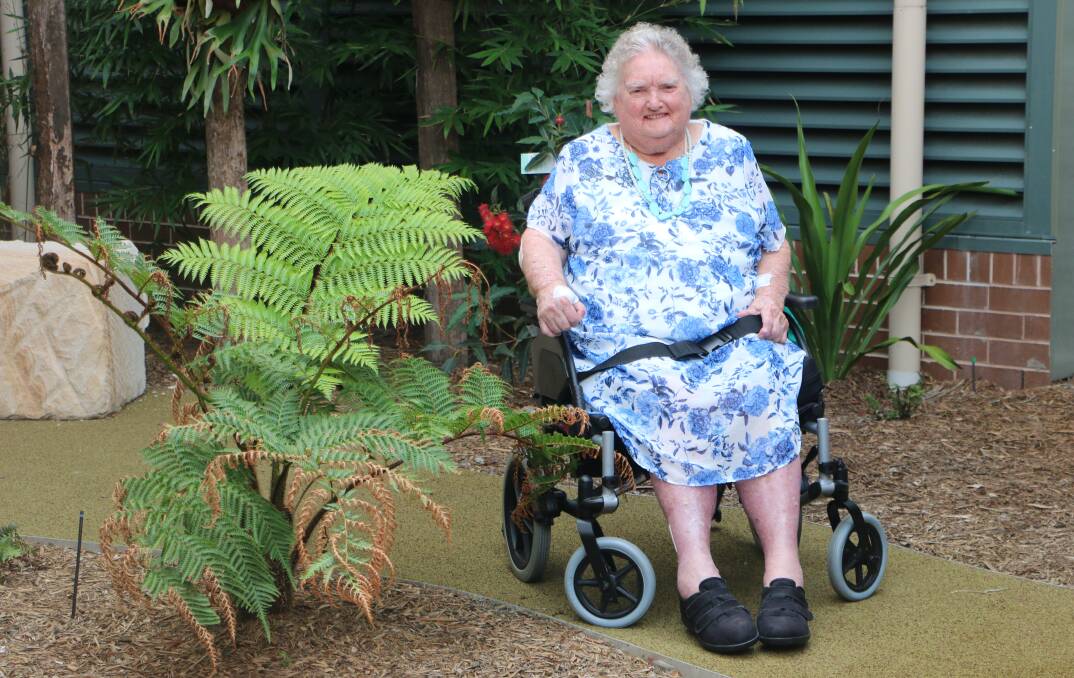 Mrs Alexander in the new garden area at Avondale House, Cooranbong, this week. Picture: David Stewart