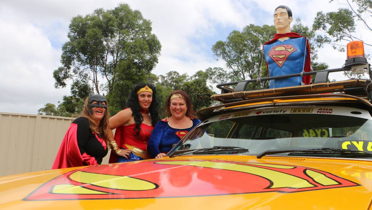 IT'LL BE SUPER: Lake Macquarie's trio of caped crusaders are set to embark on their second Variety NSW Bash on Sunday. Picture: David Stewart