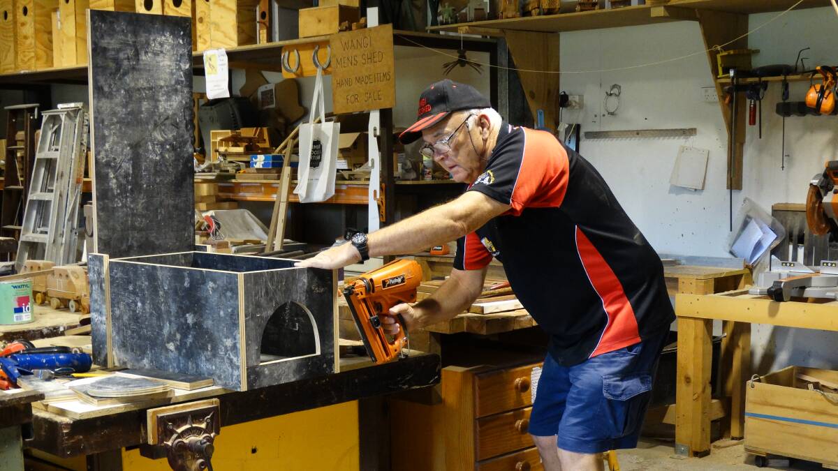 PRODUCTIVE MOB: Reader Edward Mazzoni has a big rap on the versatile and generous blokes from Wangi Men's Shed who have been busy of late. 