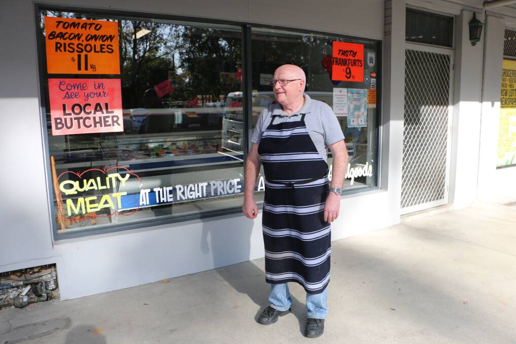 Brian Finlay said he would miss the interactions he'd had with customers at the butcher shop over 30 years. He said some customers had been "like family" to him. Picture: David Stewart