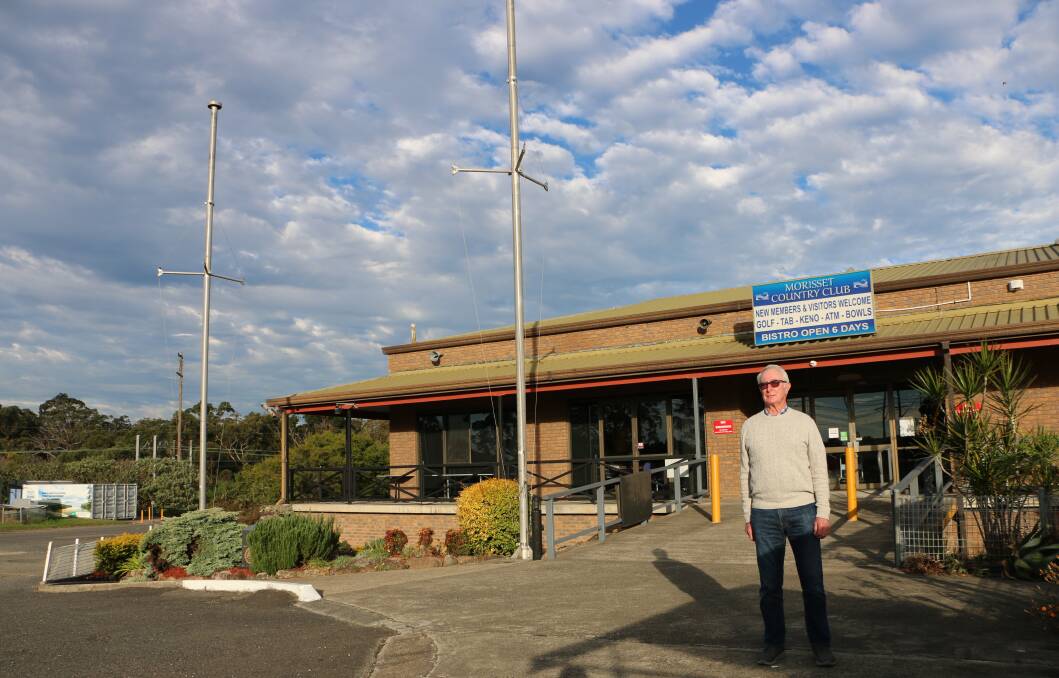 John Quinlan outside Morisset Country Club on Wedesday. Picture: David Stewart