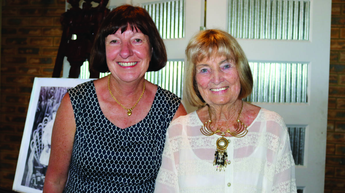 Mayor Kay Fraser with Beryl Mullard at Morisset Country Club for the launch of 'Way Back Then'. Picture: Catherine Duffy