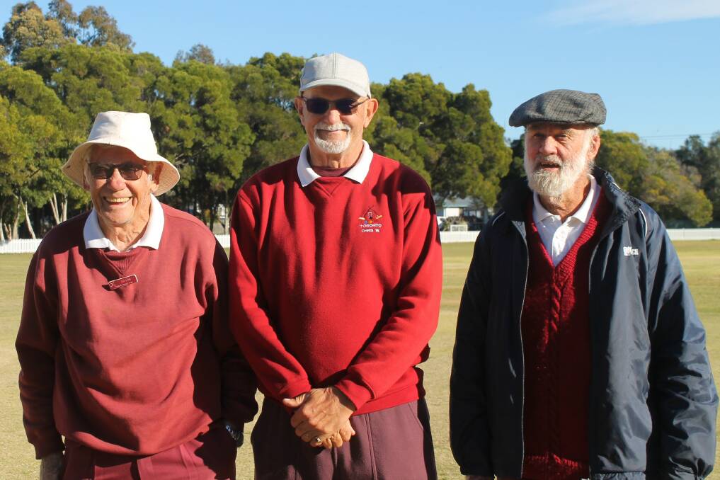 WINNERS: The Toronto Croquet Club gold, sliver and bronze titles holders (left to right): Ted Lyng, Chris Williamson and Kevin Davies.
