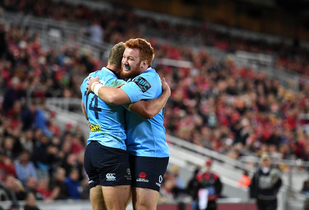 GOOD NEWS: Harry Johnson-Holmes of the Waratahs, who was educated in Newcastle, said he was looking forward to the city hosting the Super Rugby clash. 