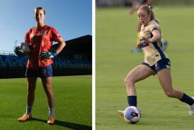 Goalkeeper Caoimhe Bray, left, and midfielder Emma Dundas have been named in the Australian under-17 side. Pictures by Jonathan Carroll