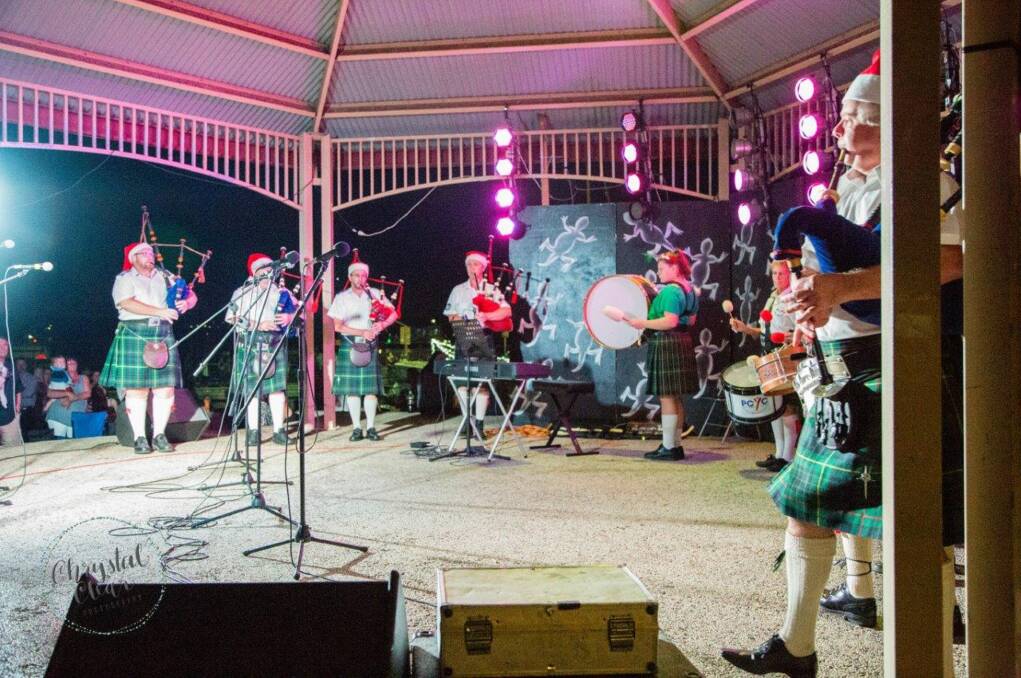 Foot tapping fun: Lake Macquarie Pipe Band will herald the beginning of the 9pm fireworks.