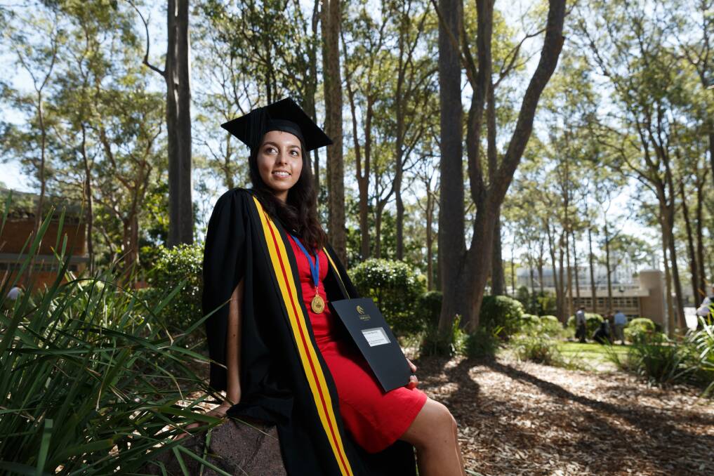 DONE: Newcastle's Bianca Manning reflects on her time at the University of Newcastle after graduating on Thursday. Picture: Max Mason-Hubers
