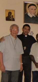 Investigation: Papua New Guinea Vincentian Bishop Rolando Santos and Australian-ordained priest Neil Lams in PNG where police have investigated "touching" allegations against Father Lams.