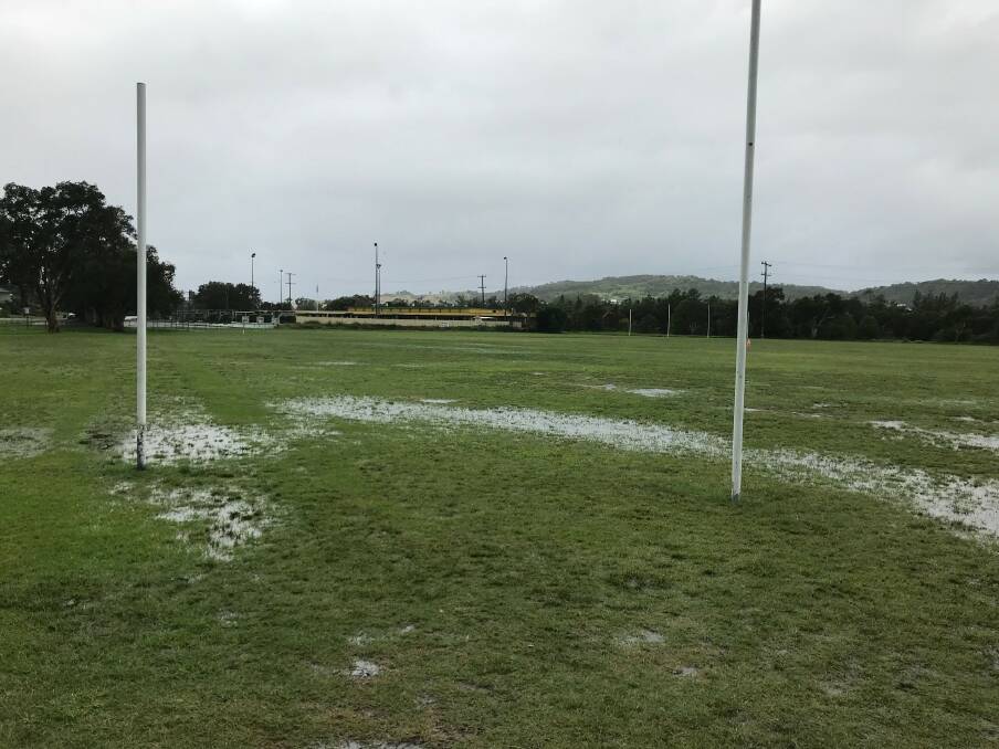 Black Diamond shared these images of Tulkaba Park in Teralba on Friday morning along with the news that the AFL women's gala day, due to held this weekend, is cancelled.