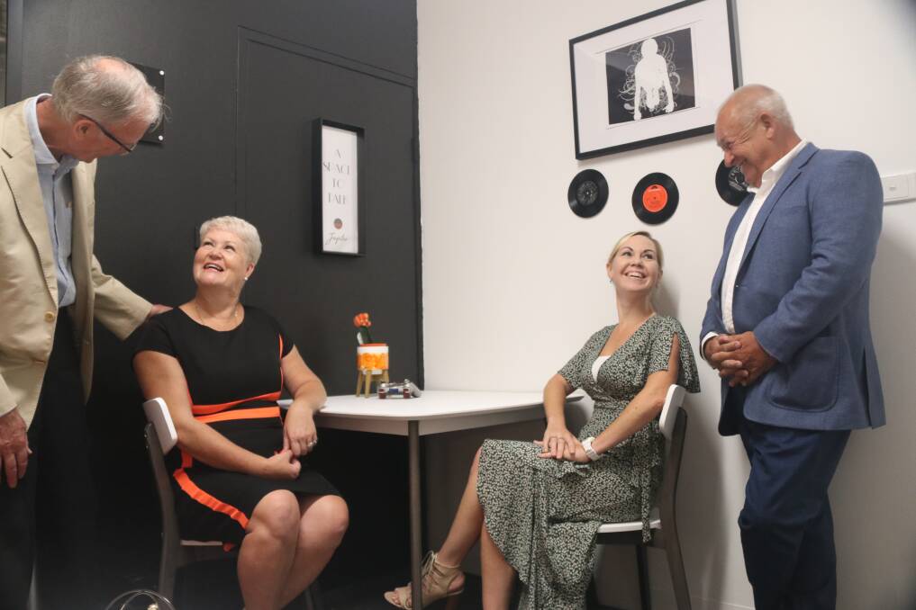 John DeRiddler, Jewell Drury, Rebecca Reynolds and Phil Neat in the Jupiter space, fitted out using a Newcastle Permanent Charitable Foundation grant.