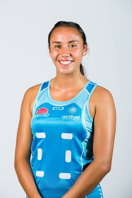 HARD WORKER: Dakota Thomas, 18, from Kilaben Bay, has been selected to take part in the inaugural NSW Swifts Academy. She is pictured wearing her NSW Waratahs uniform. Picture: Supplied