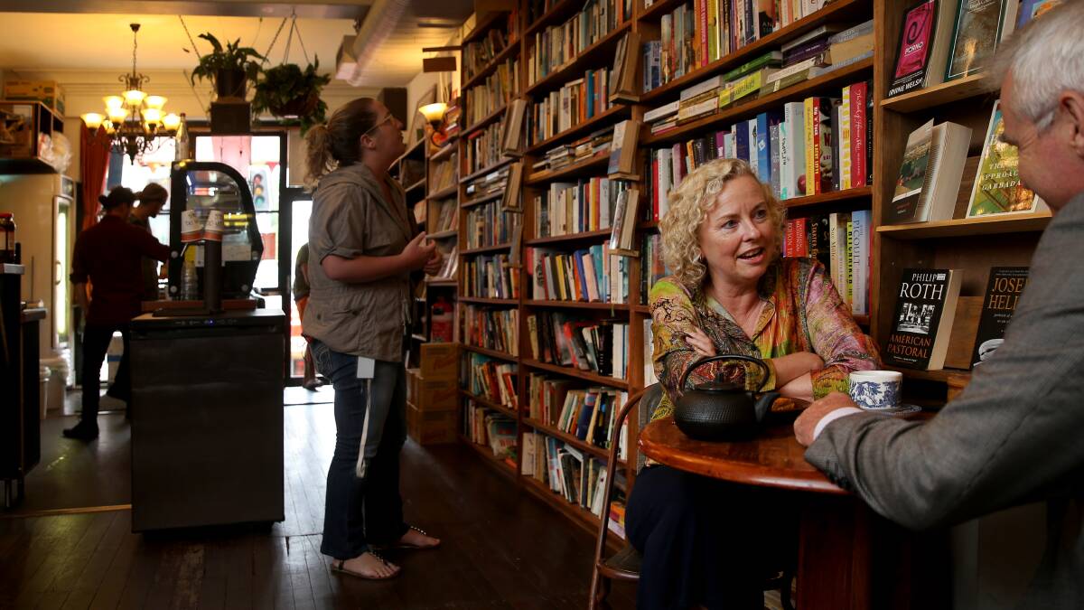 LOCAL: Federal Member for Newcastle Sharon Claydon at The Press Book House Cafe. Picture: Marina Neil  