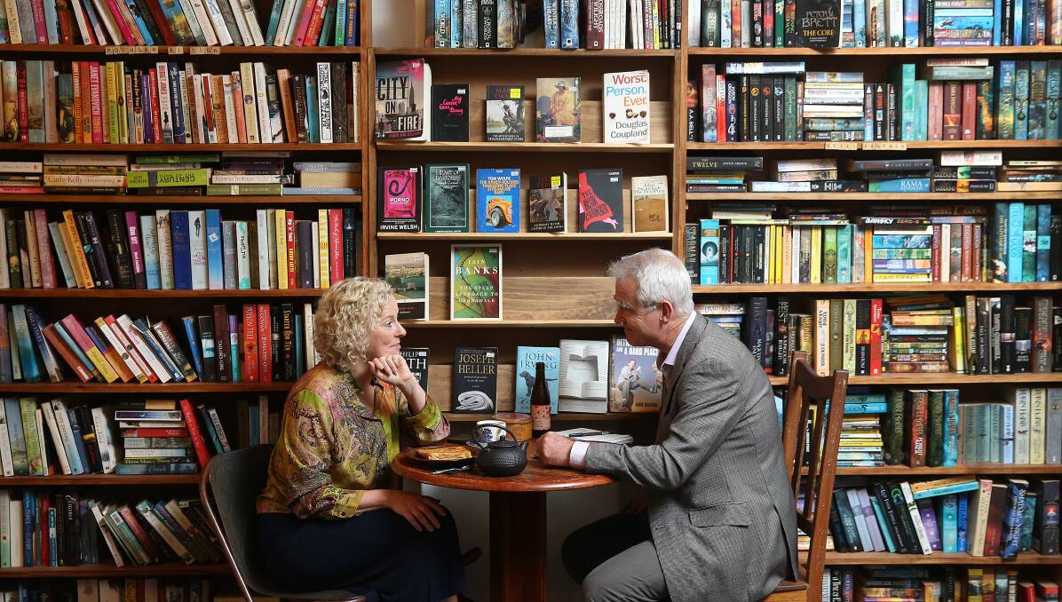LITERARY LUNCH: Sharon Claydon and Scott Bevan - and a stack of words.