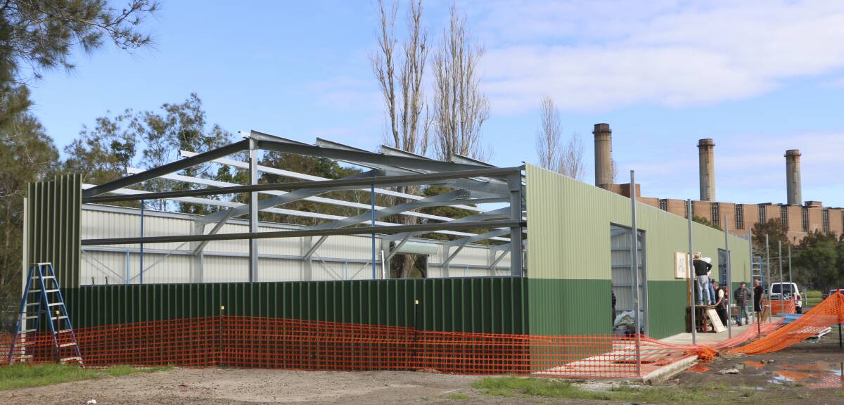 LOCATION: The shed under construction at Wangi Oval.  Picture by David Stewart