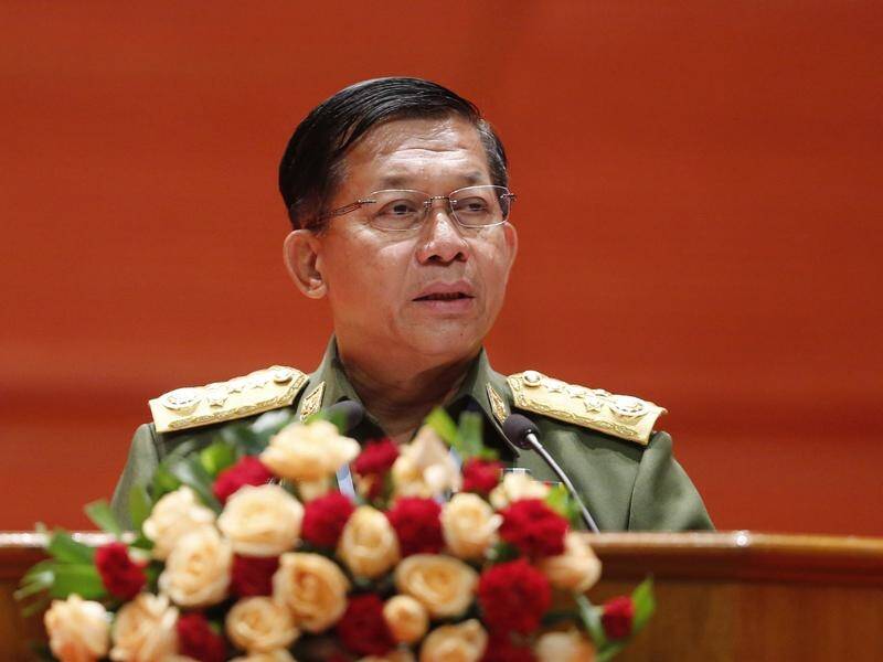 The US has slapped sanctions on Myanmar's Senior General Min Aung Hlaing and other commanders.