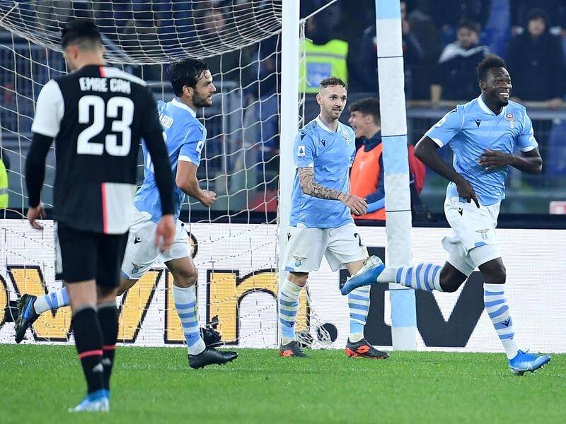 Lazio's Felipe Caicedo was only on the pitch for minutes before his goal against Juventus.