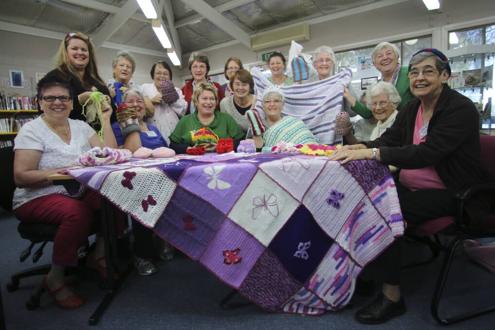 PROLIFIC: Wangi Library Knitting Group has exceeded group founder Chris Langshaw's expectations. Picture: David Stewart