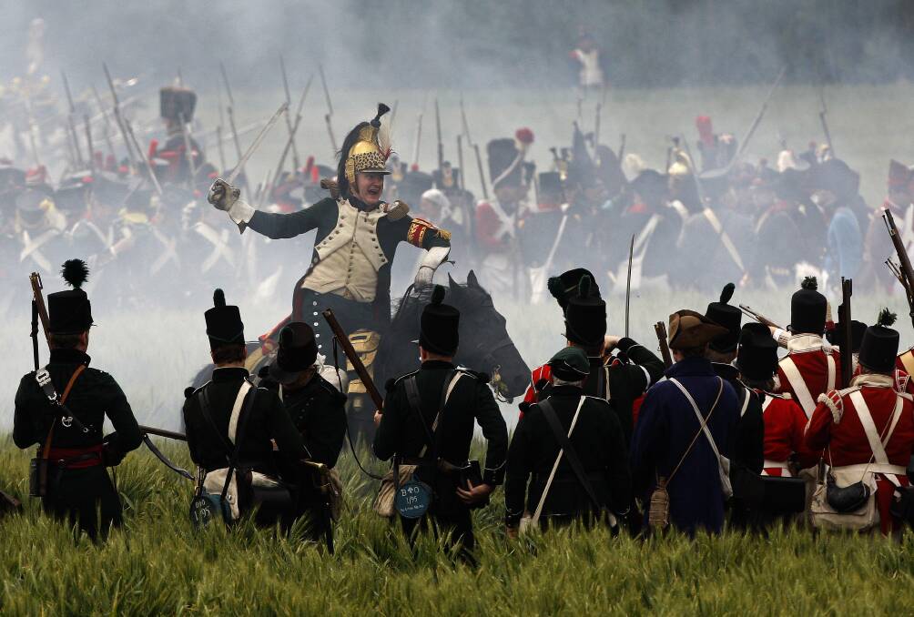 BIG STAGE: A scene from the 2009 re-enactment of the Battle of Waterloo, which featured re-enactors from 12 countries. Picture: Reuters