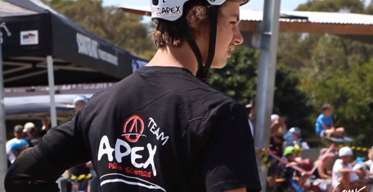 HOT WHEELS: Spencer Chermside was crowned the Australian Champion at the Australian Scooter Association in Sydney, and is now bound for Barcelona with a 'golden ticket'. Picture: screenshot.