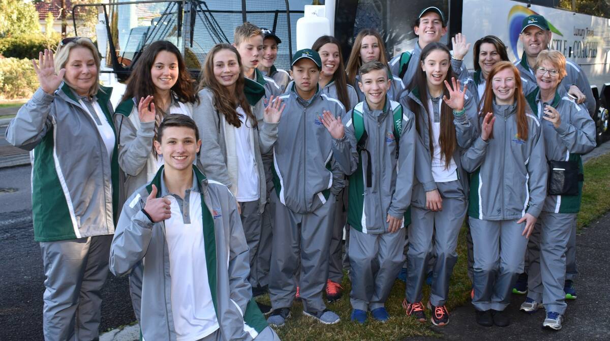 YOUNG STARS: The Lake Macquarie and Hunter Valley cohort - including returning stars Bryce Webber and Skye Southam - that attended the 2017 International Children's Games in Kaunas, Lithuania.