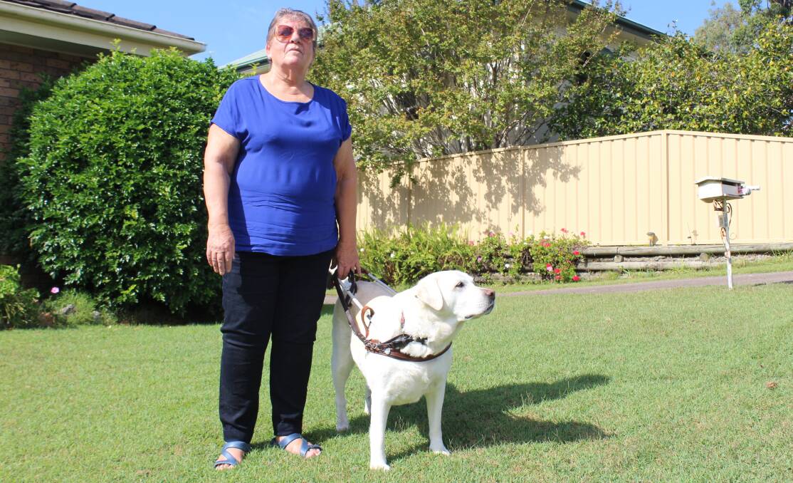 WATCHFUL: Marilyn Mills and her guide dog Isa were subject to an attack by another dog nearly eighteen months ago. Picture: Isaac McIntyre