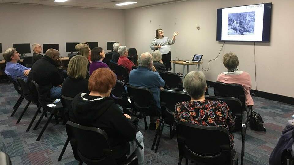 KNOWLEDGE: Dr Chelsea Barnett shares a seminar on cinema in postwar Australia in one of the 2017 sessions of History Illuminated. Picture: supplied.