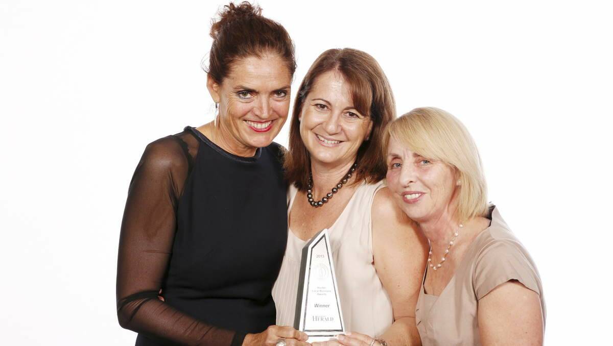 AWARD WINNERS: From left, Sally Moir, Kaylene Fitzpatrick and Nita Glanville from Kadia Jewellery with their 2013 Hunter Local Business Award for Longevity.